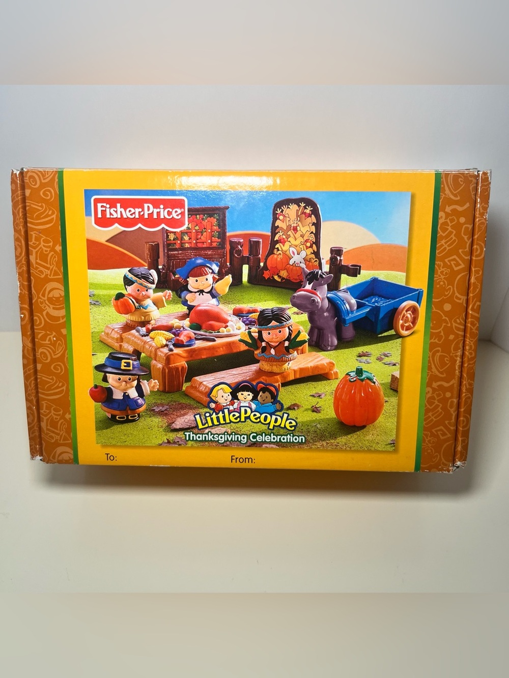 Fisher Price Little People Thanksgiving Celebration Complete Set In Box Turkey